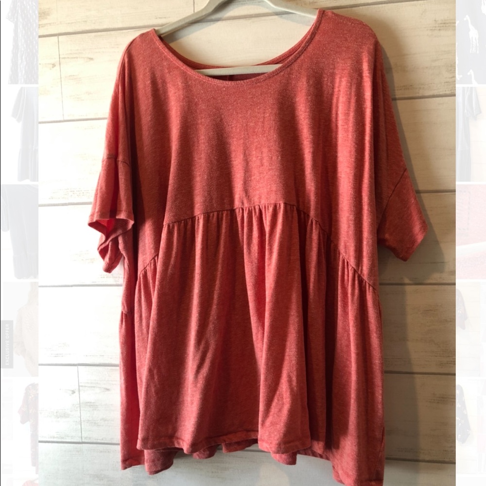 Anthropologie oversized peplum/babydoll top
